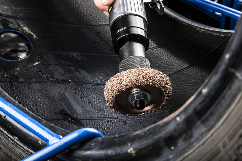 [Australia - AusPower] - Steelman Tungsten Carbide Buffing Wheel with Adapter, ⅜ Inch Arbor, Compatible with Steelman Heavy Duty Low Speed Tire Buffer 1 