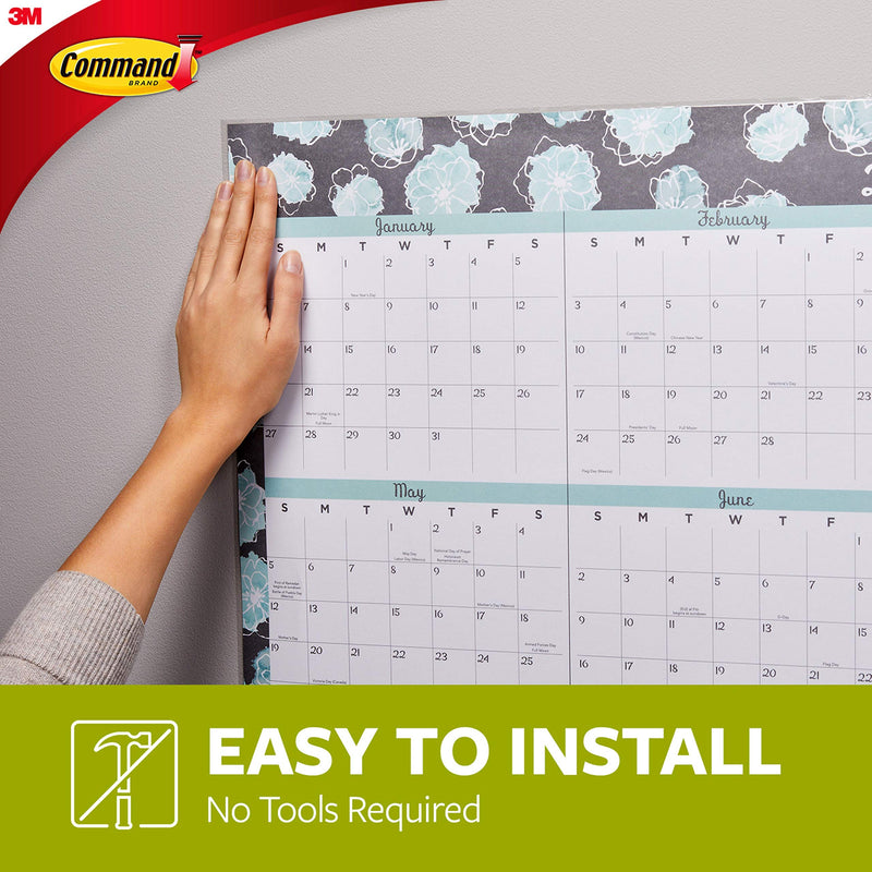 Command Poster Strips, Damage Free Hanging Poster Hangers, No Tools Wall Hanging Strips for Posters, 256 White Command Adhesive Strips 256 Strips