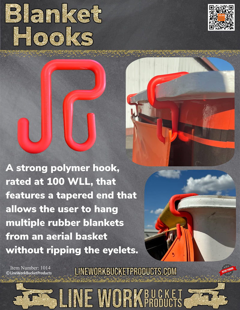 [Australia - AusPower] - 3" Bucket Truck Blanket Hooks Rated at 100lbs Working Load Limit (2 Hooks Included) 2 
