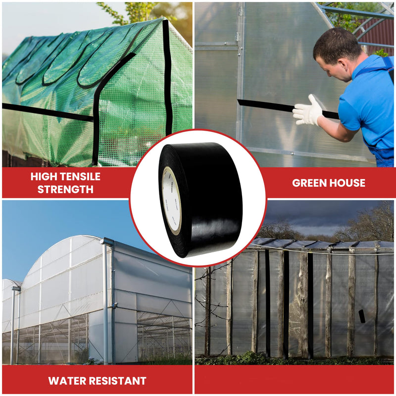 GGR Supplies T.R.U. LDPE Heavy-Duty Greenhouse Polyethylene Repair Weatherseal Film Tape. Long Term UV Exposure Ideal for Sealing and Seaming. (Clear, 2" X 36 Yards) Clear