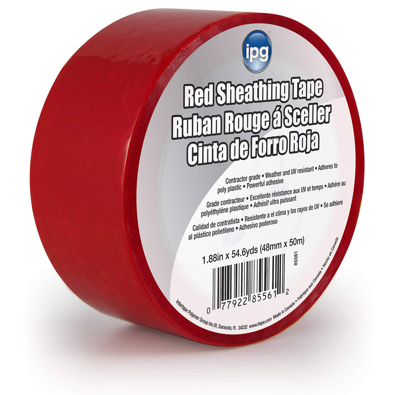 IPG Sheathing Tape, 1.88" x 54.6 yd, Red (Single Roll)