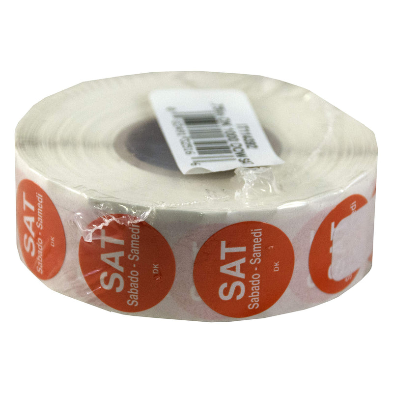 DayMark Safety Systems-IT1143925 Day of The Week 3/4" Circle Permanent Label, FRI (Roll of 1,000) & IT1143926 Day of The Week 3/4" Circle Permanent Label, SAT (Roll of 1,000)