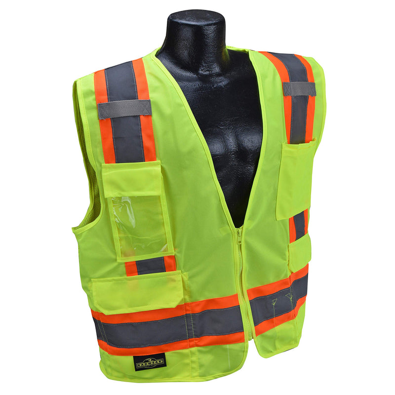 Radians SV6G5X Two Tone Surveyor Class 2 Safety Vest, 5X-Large, Green Safety Green