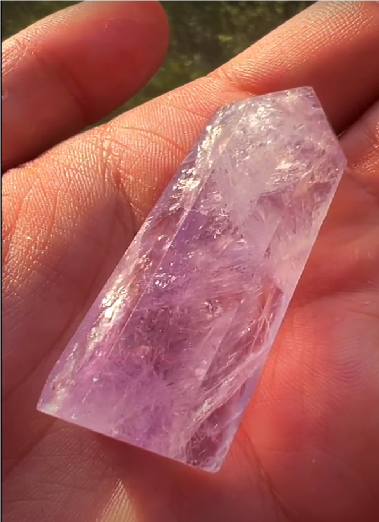 Amethyst Healing Crystal Wand Pointed & Faceted Prism Bar for Reiki Chakra Meditation Therapy Deco, Small gemstomes are Gifts (Colors May Vary Due Natural Properties) Amethyst