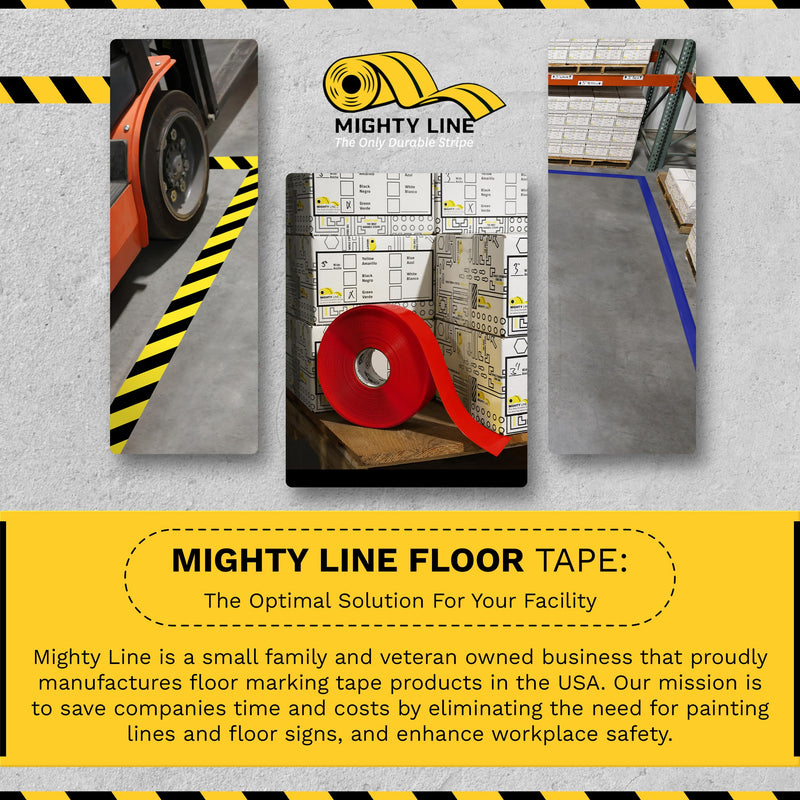 Mighty Line Pedestrian Traffic Crossing Walkway Floor Sign for Safety, Caution, Warning, Heavy-Duty, Peel and Stick, Adhesive, Industrial Quality, 12" Pedestrian Traffic 12 inches