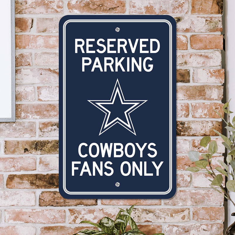 FANMATS NFL - Dallas Cowboys Team Color Reserved Parking Sign Décor 18in. X 11.5in. Lightweight