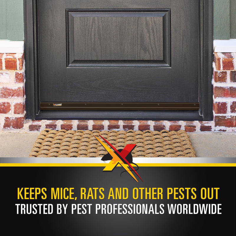 Xcluder 36” Standard Door Sweep, Dark Bronze – Seals Out Rodents & Pests, Enhanced Weather Sealing, Easy to Install; Rodent Protection; Rodent Proof Door Sweep