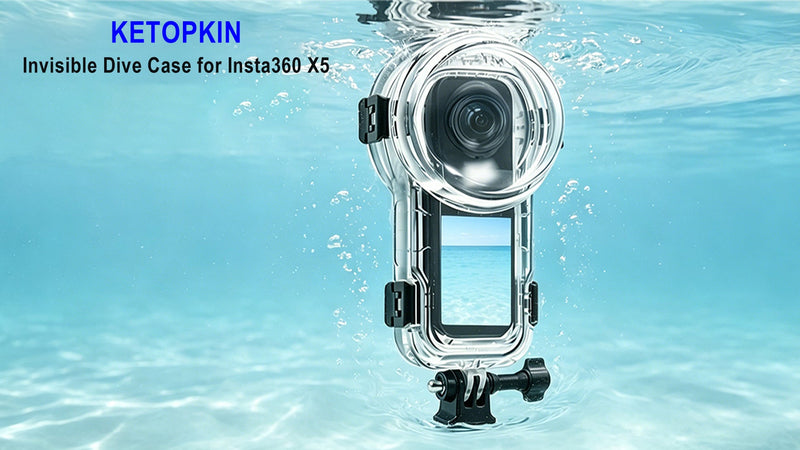 60M/196FT Underwater Invisible Dive Case for Insta360 X5