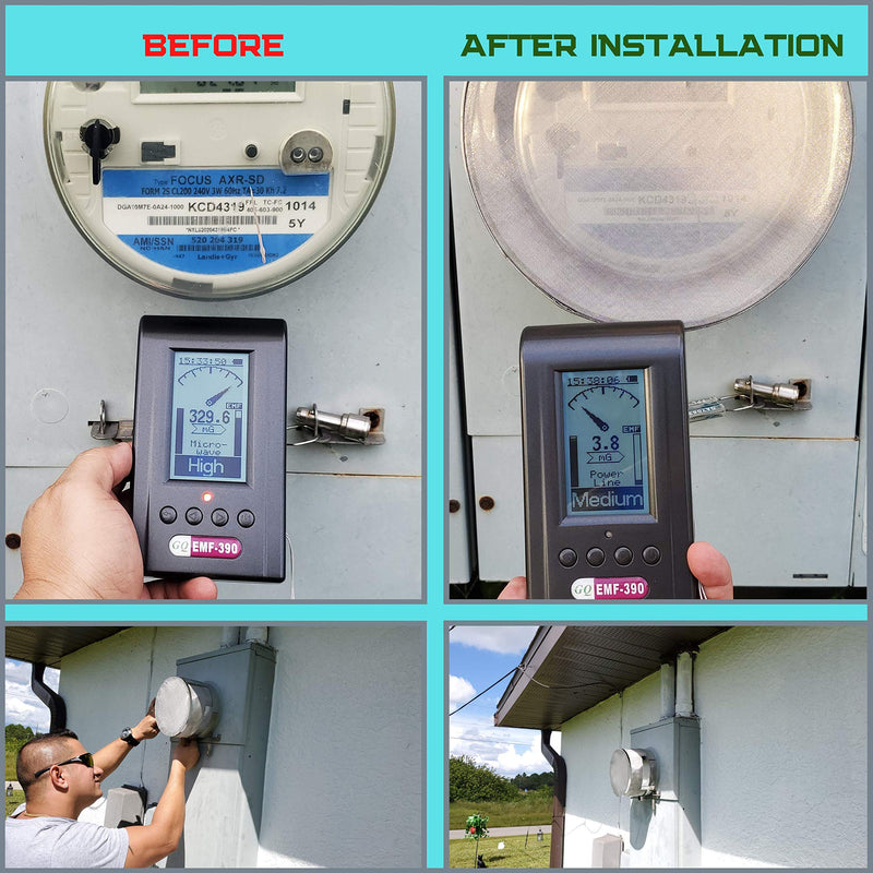 [Australia - AusPower] - OMPERIO Smart Meter Cover RF-Radiation Shield Guard EMF Protection, Reduces EMF RF and 5G, Stainless Steel 316 Faraday Cage (Designed in USA by OMPERIO® Family Brand) 