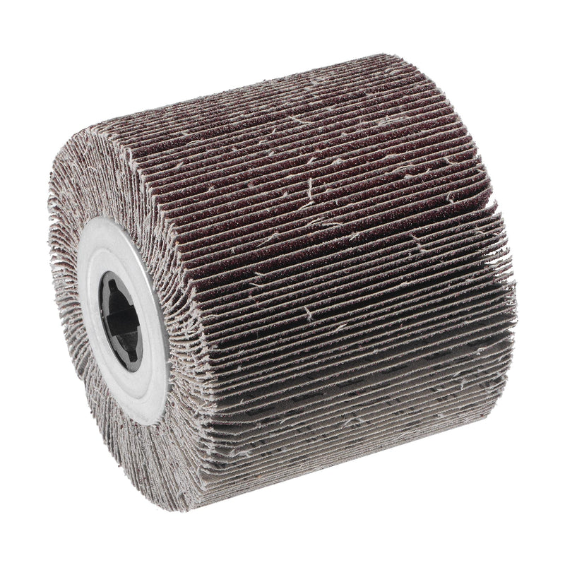 [Australia - AusPower] - uxcell 120mmx100mm Flap Wheel Abrasive Cloth Wire Drawing Polishing Sanding Wheel 60 Grit for Stainless Steel Metal Wood 