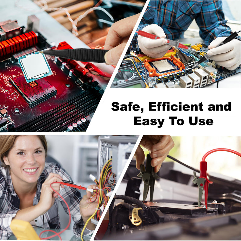 [Australia - AusPower] - 27PCS Multimeter Test Leads Kit,Professional and Upgraded Test Leads Set with Alligator Clips, Test Hook Clip, Banana Plug and Piercing Probe Clip for Multimeter Electrical Testing 