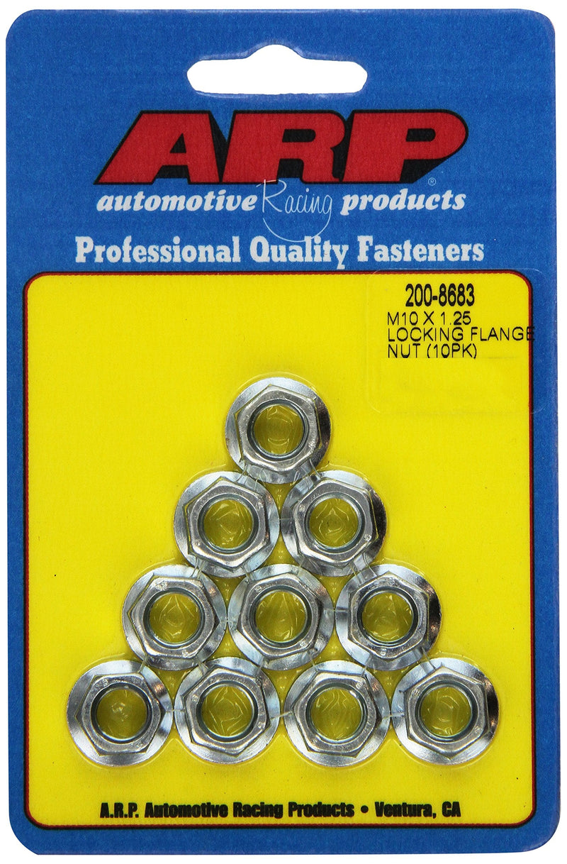 [Australia - AusPower] - ARP 200-8683 M10 x 1.25 Locking Flange Nut - 10 Piece 