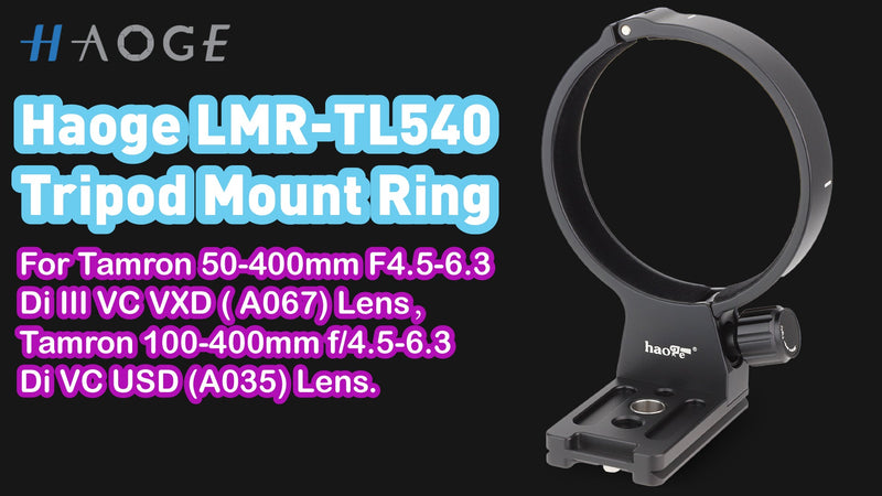 Haoge LMR-TL540 Lens Collar for Tamron 50-400mm A067,100-400mm f/4.5-6.3 Di VC USD A035 Lens Built-in Arca Type Quick Release Plate Replace Tamron A035TM