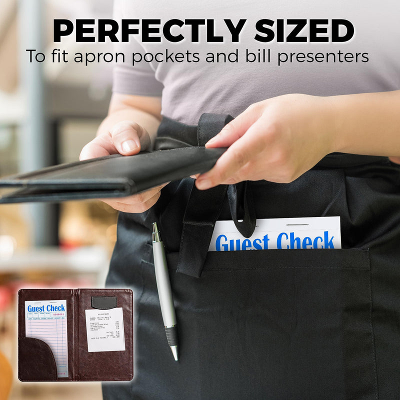 [Australia - AusPower] - Guest Checks for Restaurants - 10 Pads with 50 Sheets Each | Perforated, Pink Check Design with Bottom Thank you Receipt | Order Ticket Ideal for Bar, Cafe, and Restaurant (Pink) 