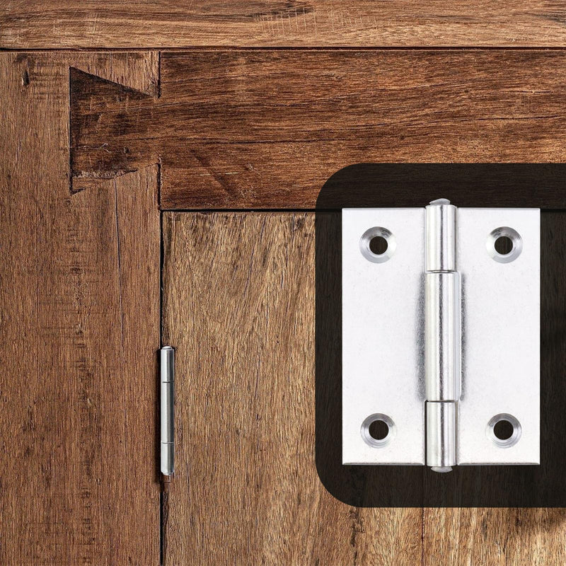 MY MIRONEY 40PCS Stainless Steel Folding Hinges 2 Inch Silver Cabinet Door Hinge Home Furniture Hardware Hinge for Wooden Box, Door and Window, DIY Projects 2"; Silver; 40PCS
