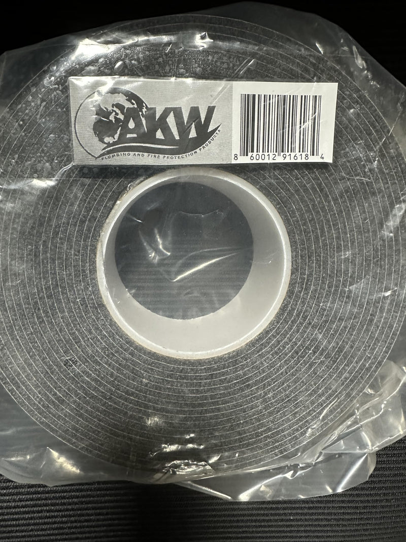AKW Felt Wrap 2" X 25 FT Plumbing Insulation, Outdoor Pipe Insulation Wrap - Foam Self-Adhesive Tape for Winter Freeze Protection, Insulating Cold and Hot Water Pipes