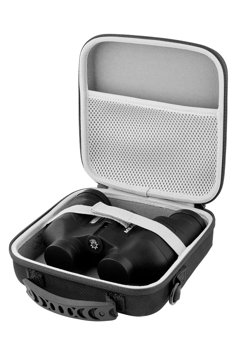 [Australia - AusPower] - Binocular Case with Heavy-Duty Water-Resistant Hard EVA Cover (7x7x2.5”) Carry Handle, and Carrying Strap for Hiking, Hunting, Backpacking, Outdoor Travel, Rugged and Compact Cover 