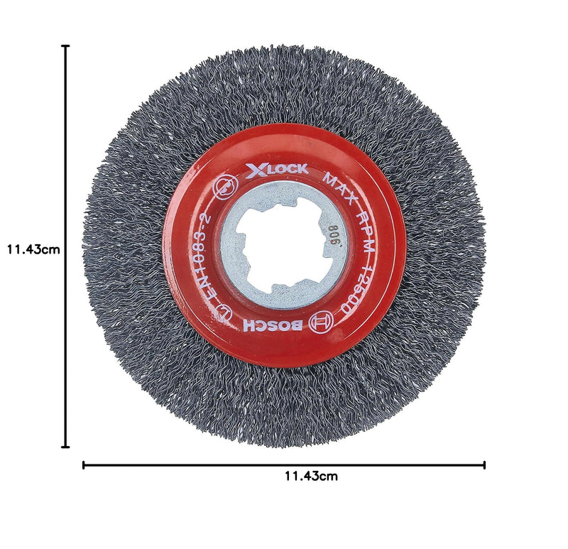 [Australia - AusPower] - Bosch WBX418 4.1" Wheel Diameter X-LOCK Arbor Hardened Steel Pressed Wire Wheel 