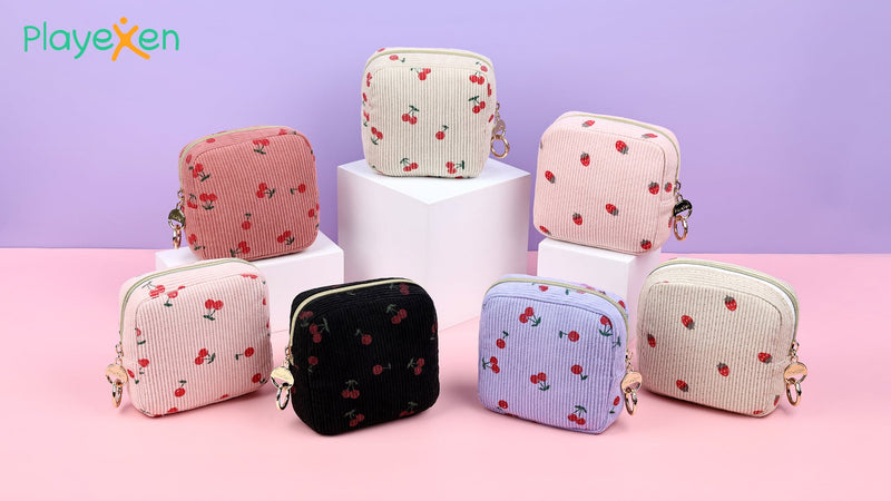 Sanitary Pads Storage Bag Hygiene Bag for Sanitary Napkins Bag for Sanitary Towels and Tampons Periods Bags for On the Go Panty Liners Girls Emergency Set First Period School Gifts (Cat Pink) Cat Pink