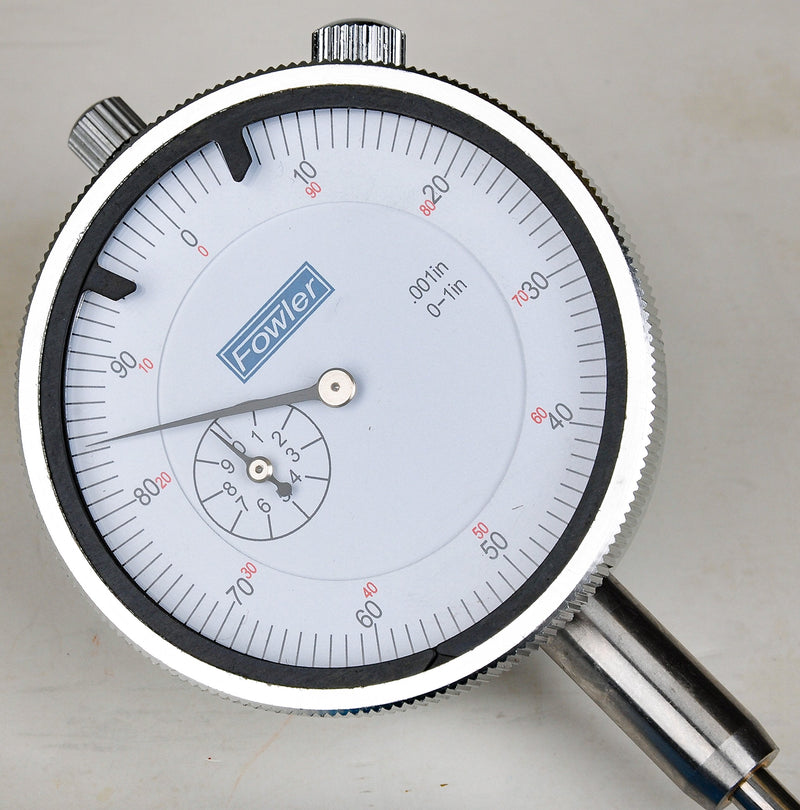 [Australia - AusPower] - Fowler 52-520-485-0 Dial Indicator with Magnetic Back, 1" Travel, White Dial 