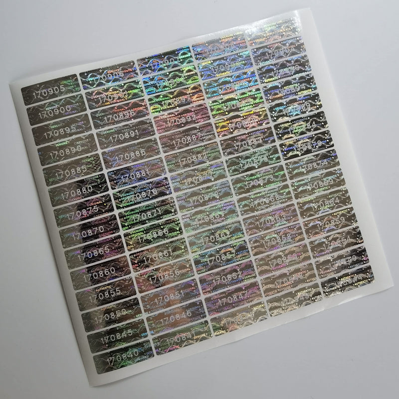550 pcs Tamper Proof Hologram Stickers High Security Tamper Evident Seal Warranty Void Original Genuine Authentic Holographic Labels/Stickers w/Unique Sequential Serial Numbering(Silver) Silver 550 pcs
