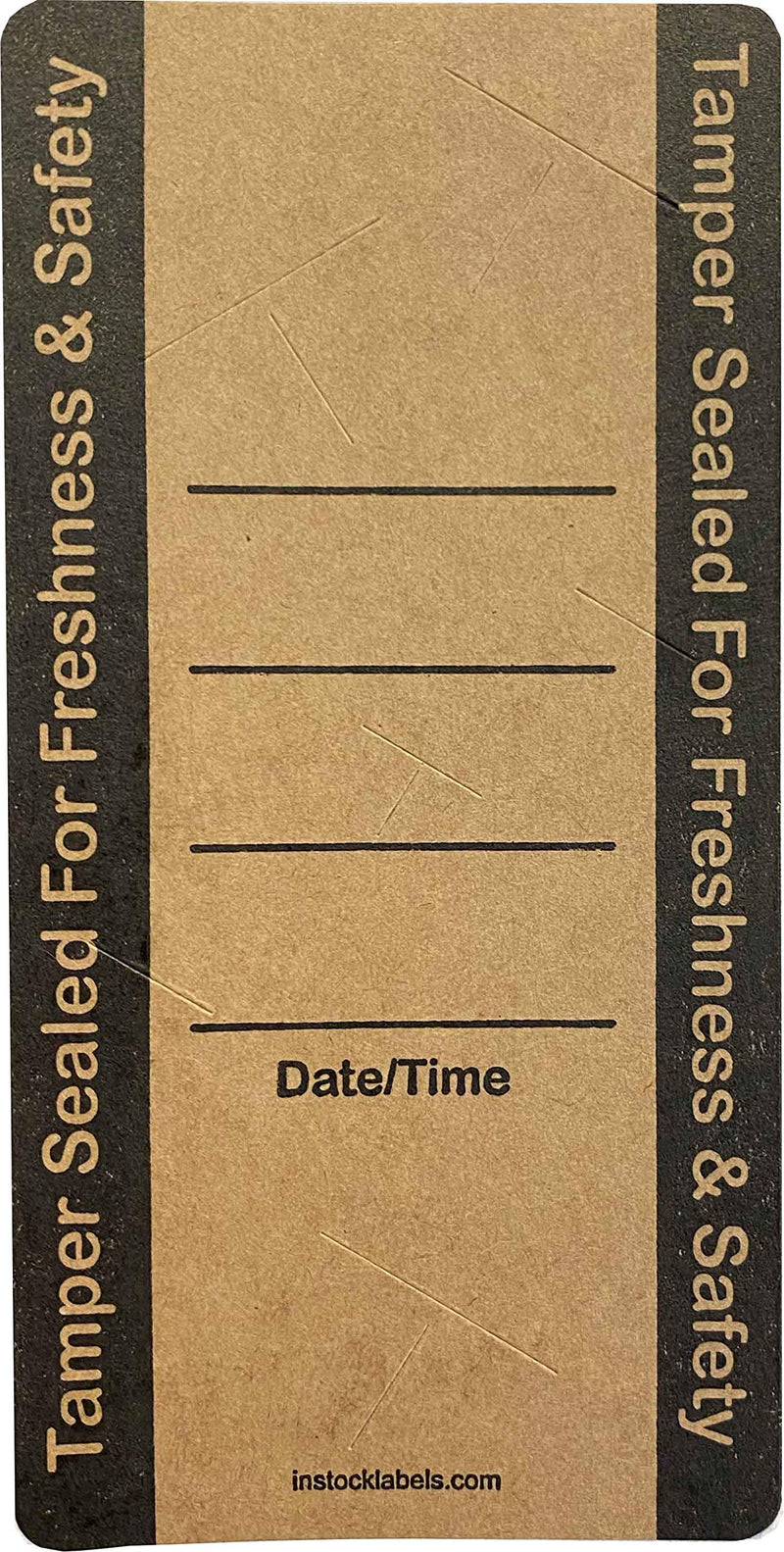 Natural Kraft Food Delivery Tamper Evident Labels Go Green 2 x 4 Inch 500 Total Adhesive Stickers