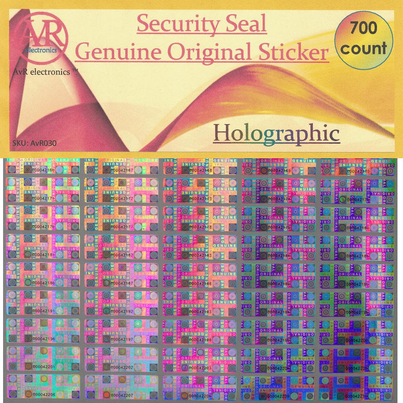 700 Holographic Security Seal Stickers, Tamper Resistant with Serial Numbers. Strong Adhesive 700 Stickers