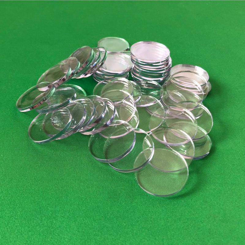 YH Poker Poker Chip Spacers - Clear Bingo Chips Casino Style Plastic Lammers Separators Dividers, Great for Dealer Tray 200pcs