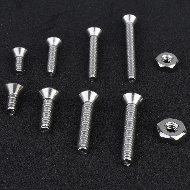 [Australia - AusPower] - Flat Head Screws #4-40#6-32 - Machine Screws Assortment Kit - 240 pcs - Bolts and Nuts Set - Full Thread Small Screws with Storage Box Flat Head 