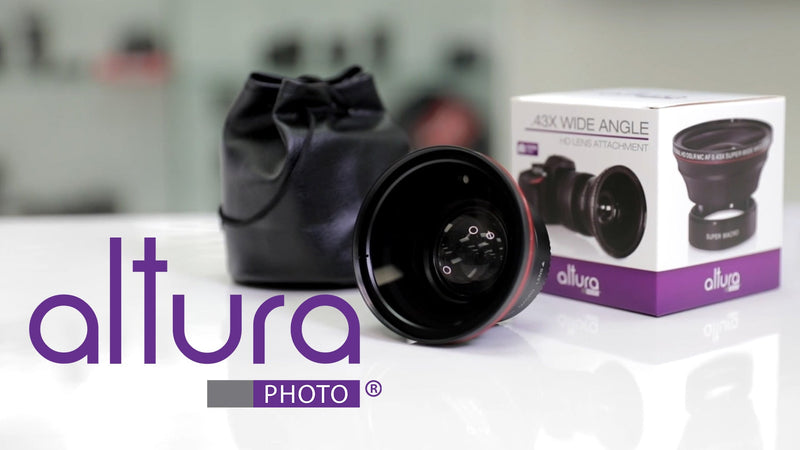 Altura Photo 55mm Wide Angle Lens with Macro for Nikon & Sony Cameras