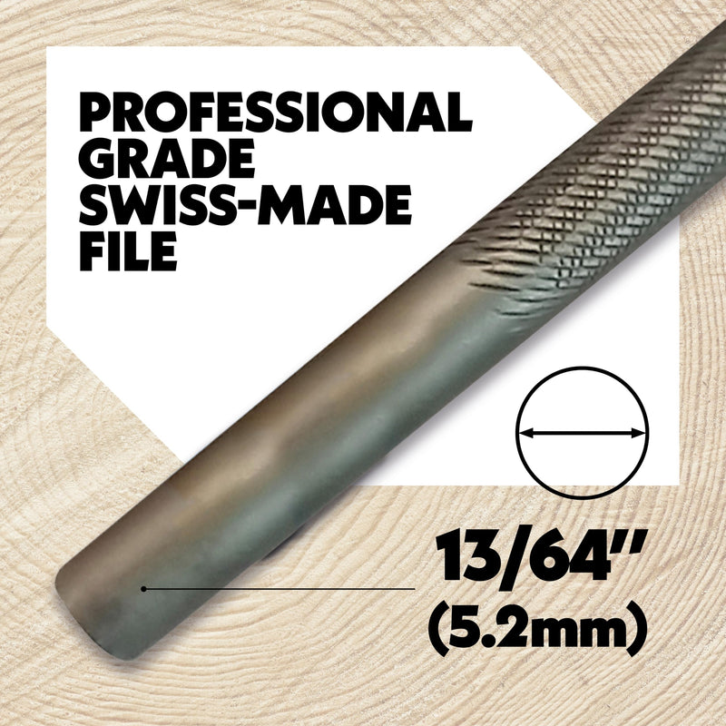 [Australia - AusPower] - 7/32 Chain Saw File 12 PK" (Pack of 12) [Garden & Outdoors] Round File 7/32 Inch (5.5 mm) Single 
