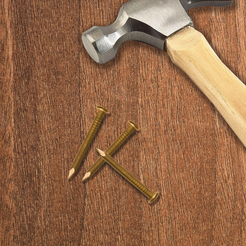 [Australia - AusPower] - Pure Brass Nails, 0.8 Inch, Bag of 100 - Architectural, Interior Design, Doors, Furniture Cabinet Customization Hardware 