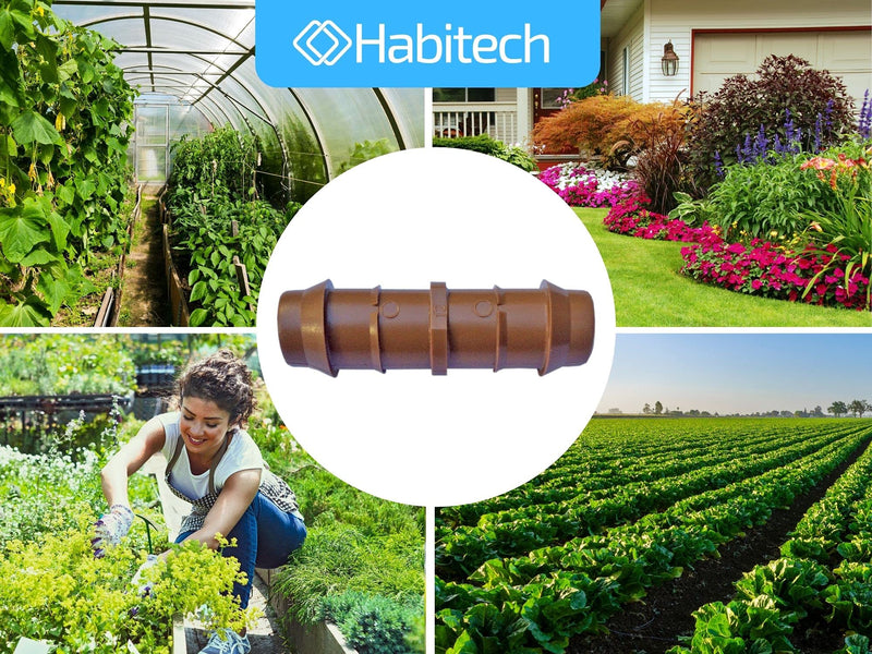 [Australia - AusPower] - 1/2" Coupling Drip Irrigation Fittings (12 Pack) - Barbed Drip Line Coupler Connectors compatible with Rain Bird and Most 1/2" Tubing or Sprinkler Systems 