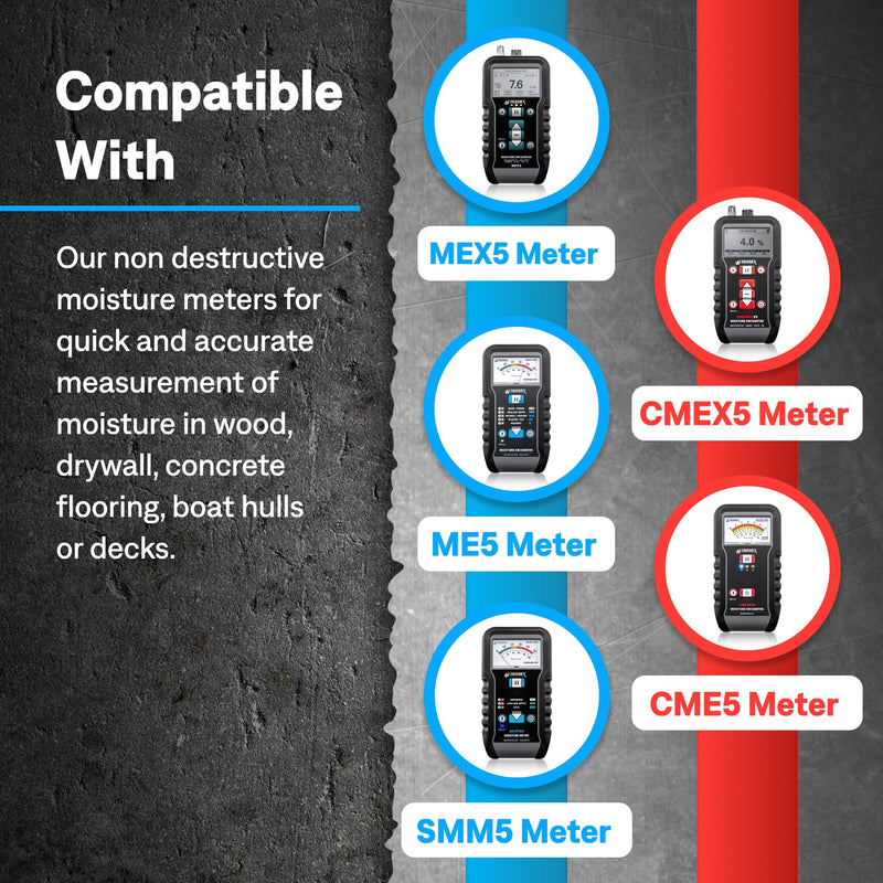 [Australia - AusPower] - Tramex Extension Handle & Clamp for the 5-Series Moisture Encounters | Use with Our MEX5, ME5, CMEX5, CME5 & Skipper 5 Wood, Drywall, Concrete & Marine Meters Only | Adjustable Tool for Measurement 