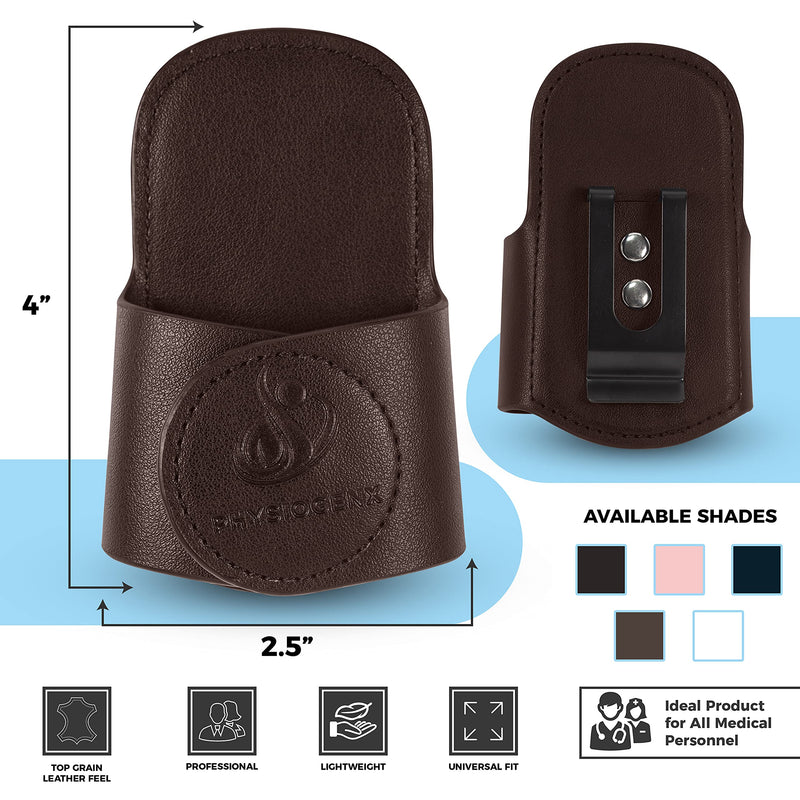 [Australia - AusPower] - Stethoscope Holder Hip Clip With Upgraded Secure Magnetic Closure - Our Hygienic is Designed to Hold All Brands & Styles Includes Replacement Ear Tips (Obsidian Black) 