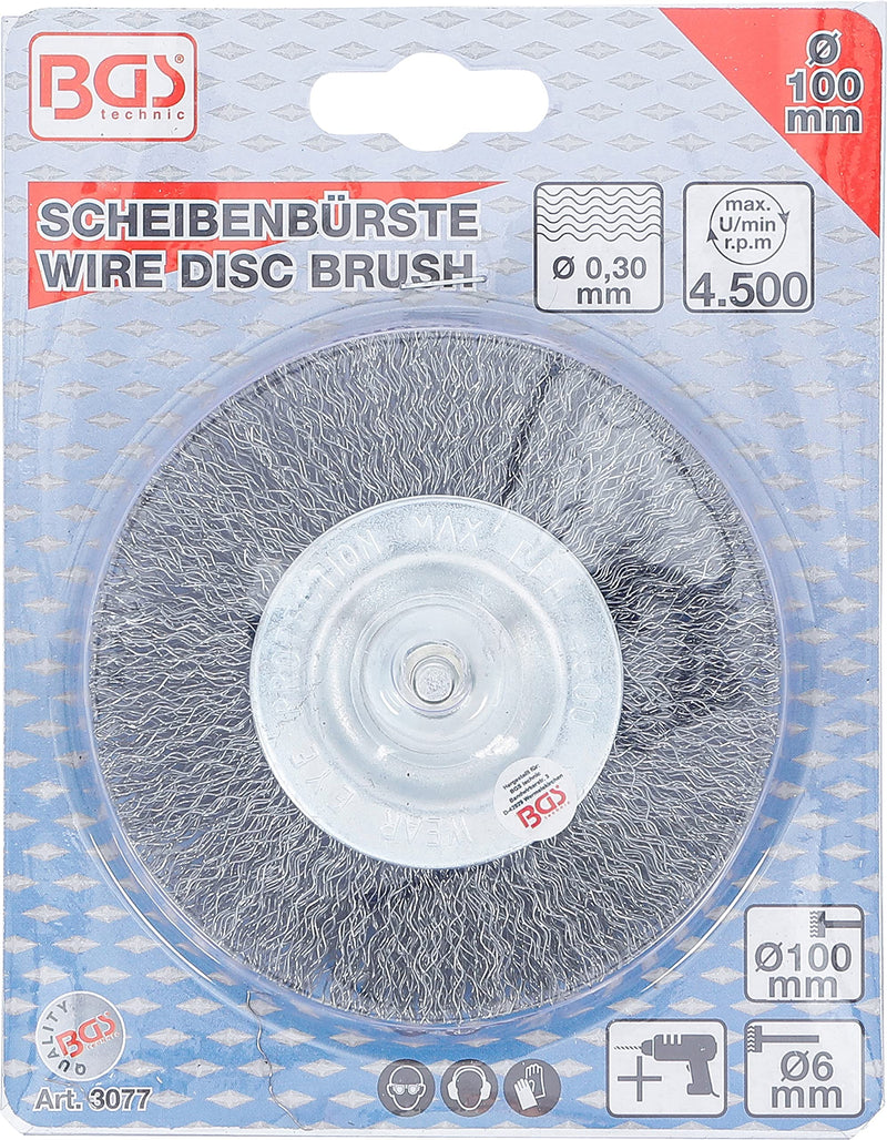 [Australia - AusPower] - BGS 3077 Disc Brush, Silver, 100 mm 