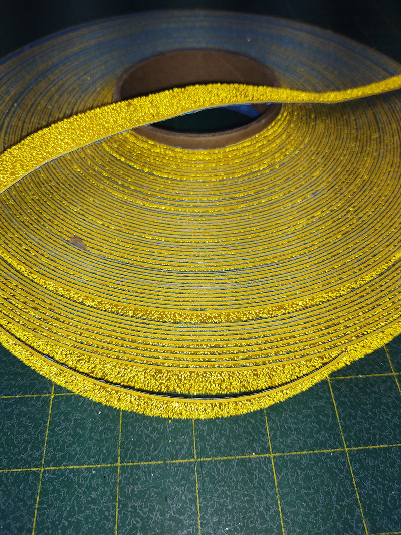 DuraMark Slip Resistant Sensory Path and Safety Outdoor Heavy Duty Rubber Base RPT-750 Yellow Reflective Pavement Marking Tape -(1" X 36" Pack of 6 Strips) 1" X 36"
