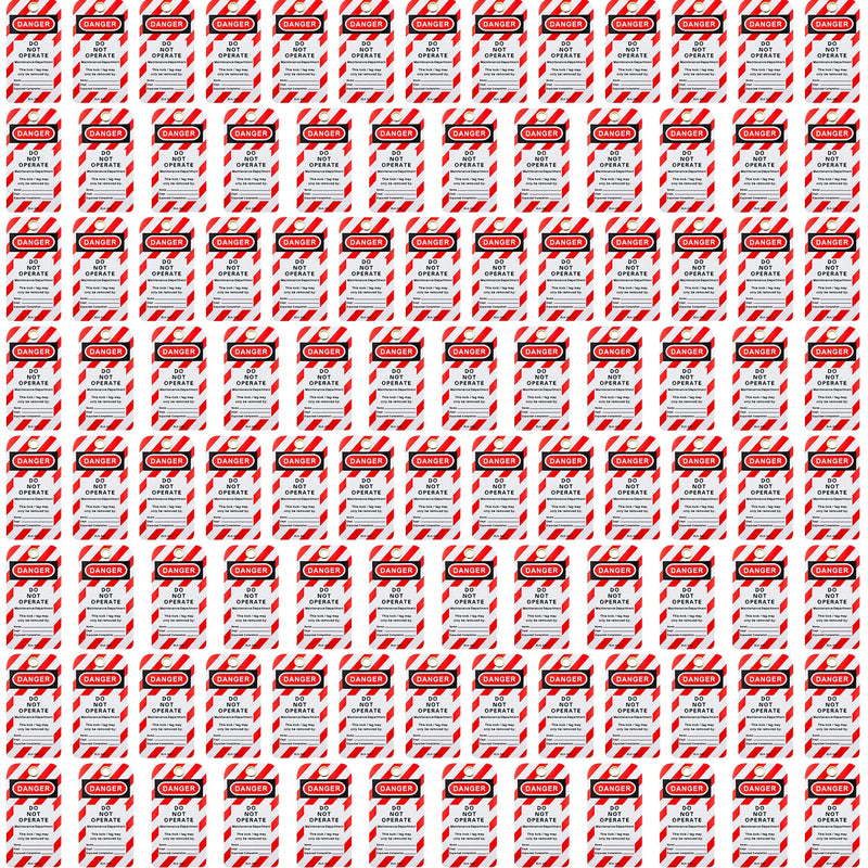 SAFBY Lockout Tagout Tags, 5.7"x2.9", OSHA Compliant, Loto Lock Out Tag Out 100 Pack (100 pcs) 100 pcs