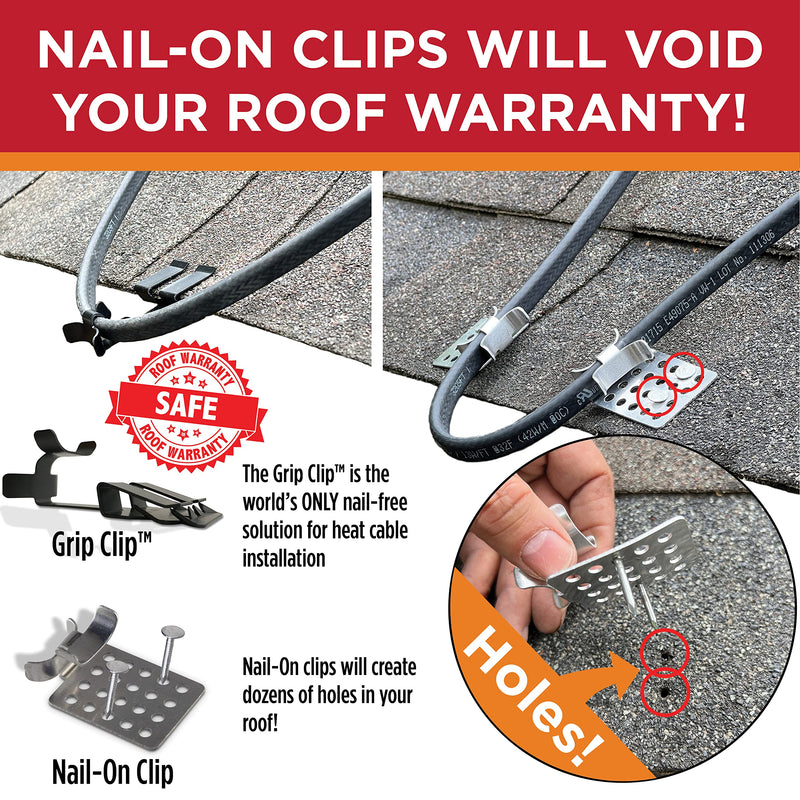 [Australia - AusPower] - Roof Clips | Safe for Heat Tape, Electric Cable & Roof Heat Cable Installation | Prevents Roof Damage | Easy Nail-Free Outdoor Cable Clips | Your Ultimate Cable Clip (.325-25 Pack) .325 - 25 Pack 