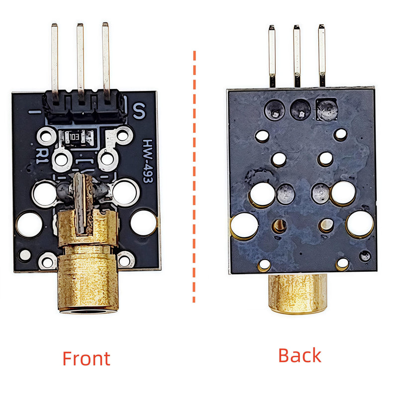 [Australia - AusPower] - 10PCS 3 Pins KY-008 650nm Dot Diode Copper Head Laser Sensor Transmitter Module Red 5V Compatible with Arduino 