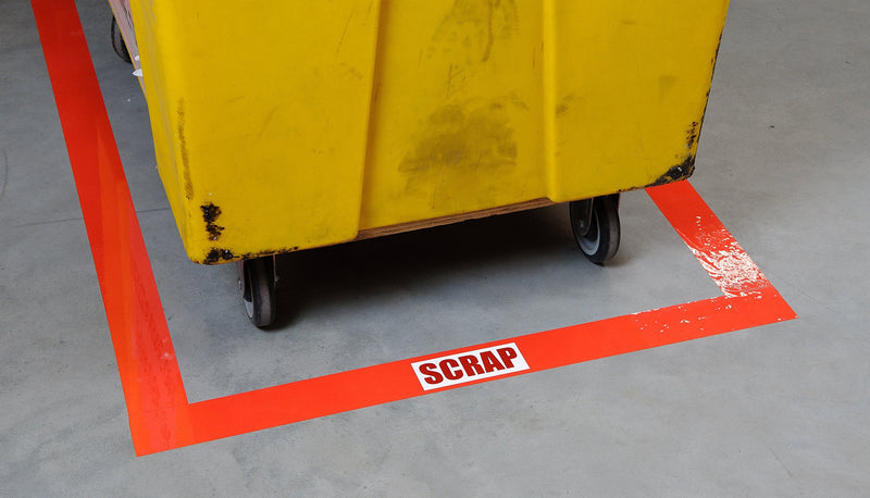 Brady ToughStripe Floor Marking Tape - Red, Non-Abrasive Floor Tape - 2" Width, 100' Length for Concrete, Harsh Conditions, Forklift, High Traffic Floors (104313) 100 Feet 2 inches 1