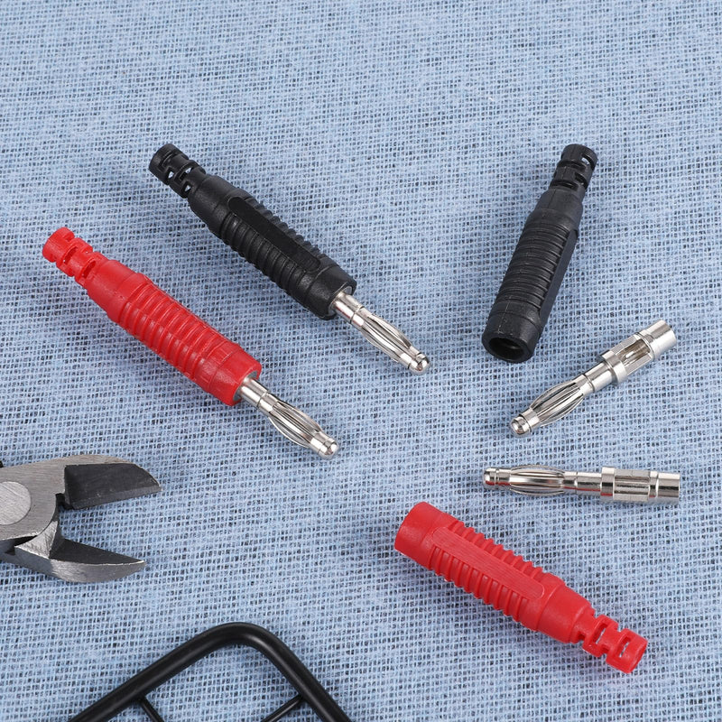 [Australia - AusPower] - Banana Plugs, 10 Pcs 4mm Insulated Banana Plug Connectors Adapters for Multimeter Test Leads Probes 