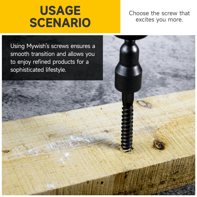 [Australia - AusPower] - (20Sets) 1/4" x 2-1/2" Hex Head Lag Bolts, Heavy Duty Lag Screws with Washers, 304 Stainless Steel Bolts 18-8, Lag Screws Wood Screws, Partial Thread Black Oxide, 1/4 Bolt 1/4 x 2-1/2" (20 set) 