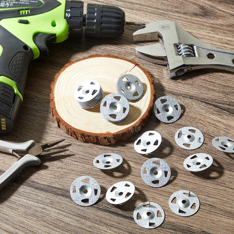 [Australia - AusPower] - Washers for Installation of Foam Board Panels 1-1/8 Inch Galvanized Steel Washer for Fixing Fastening Installation(80 Pcs) 80 