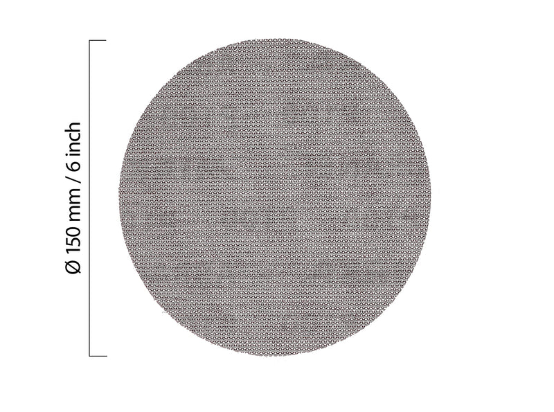 Mirka Abranet 5424105051 Mesh Sanding Discs, Diameter 150 mm, Velcro, Grit P500, Pack of 50, for Sanding Wood, Filler, Varnish, Plastic; Dust-free sanding | Mesh Sanding Discs P500 for Wood Spatula Paint Plastic High Dust Extraction Durable Grain P500