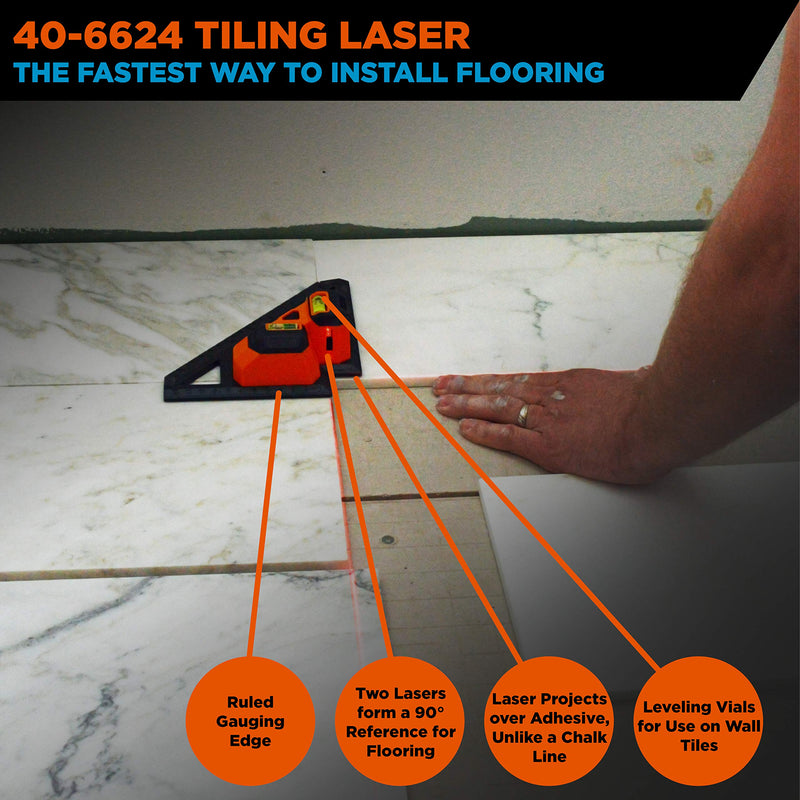 [Australia - AusPower] - Johnson Level & Tool 40-6624 Tiling Laser, Red, 1 Laser 