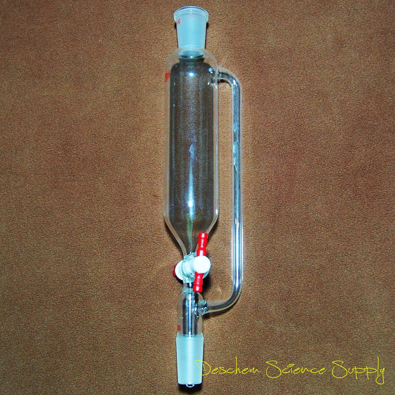 250ml 24/40 Glass Pressure Equalizing Additonal Funnel with PTFE Stopcock 250ml
