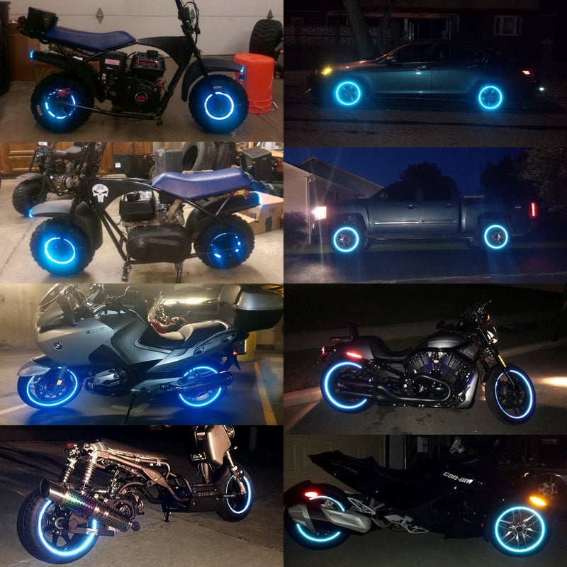 customTAYLOR33 (All Vehicles Blue High Intensity Grade Reflective Copyrighted Safety Rim Tapes (Must Select Your Rim Size), 17" (Rim Size for Most SportsBikes) 17" (Rim Size for Most SportsBikes)