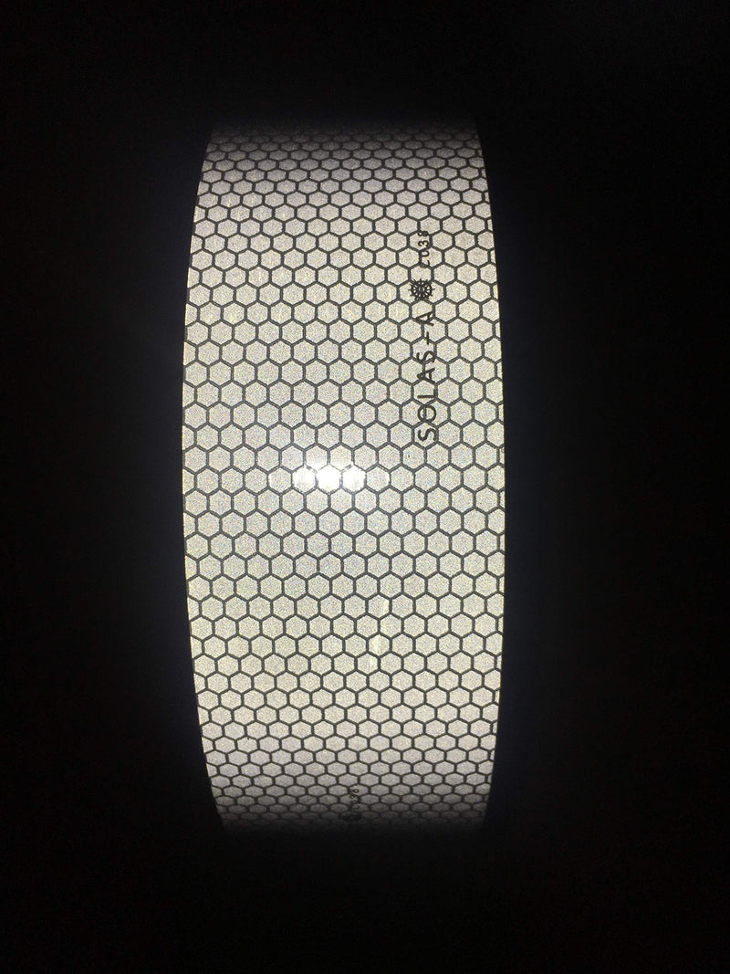 SOLAS Grade Marine Reflective Tape Conspicuity Safety Warning Silvery White Waterproof Ultra Reflective Glass Bead Honeycomb Technology Boats Rafts, Life Jacket, Motorcycles, Trailers (2IN X 75FT) 2IN X 75FT