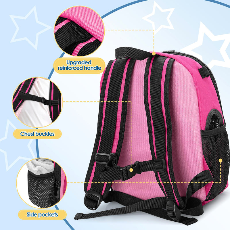 [Australia - AusPower] - LUXJA Feeding Tube Backpack Fits 500ml Bag and Enteral Feeding Pump (Compatible with EnteraLite Infinity and Kangaroo Joey), Feeding Tube Bag for G Tube, J Tube and GJ Tube, Red Rose 